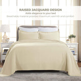 Jacquard Matelassé Paisley Cotton Bedspread Set