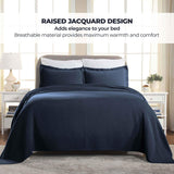 Jacquard Matelassé Paisley Cotton Bedspread Set