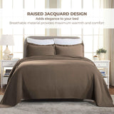 Jacquard Matelassé Paisley Cotton Bedspread Set