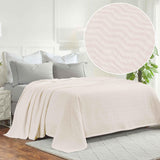 Jena Cotton Textured Chevron Lightweight Woven Blanket