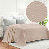 Jena Cotton Textured Chevron Lightweight Woven Blanket