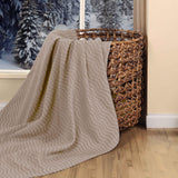 Jena Cotton Textured Chevron Lightweight Woven Blanket