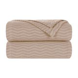 Jena Cotton Textured Chevron Lightweight Woven Blanket