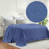 Jena Cotton Textured Chevron Lightweight Woven Blanket