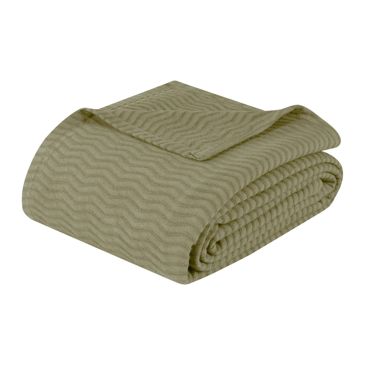 Jena Cotton Textured Chevron Lightweight Woven Blanket