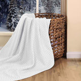 Jena Cotton Textured Chevron Lightweight Woven Blanket