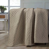 Karina Cotton Velvet Lightweight Geometric Quilt and Pillow Sham Set