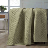 Karina Cotton Velvet Lightweight Geometric Quilt and Pillow Sham Set