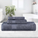 Kendell Egyptian Cotton Quick Drying 3 Piece Towel Set