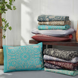 Kymbal Cotton Blend Woven Medallion Jacquard Bedspread Set