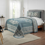 Kymbal Cotton Blend Woven Medallion Jacquard Bedspread Set