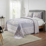 Kymbal Cotton Blend Woven Medallion Jacquard Bedspread Set