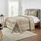 Kymbal Cotton Blend Woven Medallion Jacquard Bedspread Set