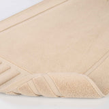 Leo Cotton Solid Modern Absorbent Heavy Washable Bath Mat Set of 2