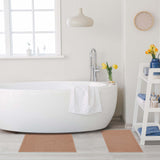 Eco-Friendly Cotton Textured Stripes Bath Mat Set of 2