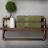 Madison Egyptian Cotton Plush Thick Absorbent Bath Towel Set of 2