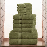 Madison Egyptian Cotton Plush Heavyweight 10 Piece Towel Set