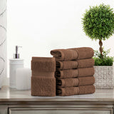 Superior Madison Egyptian Cotton Plush Face Towel Washcloth Set of 6