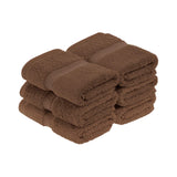 Superior Madison Egyptian Cotton Plush Face Towel Washcloth Set of 6