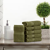 Superior Madison Egyptian Cotton Plush Face Towel Washcloth Set of 6