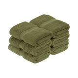 Superior Madison Egyptian Cotton Plush Face Towel Washcloth Set of 6