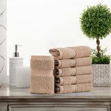 Superior Madison Egyptian Cotton Plush Face Towel Washcloth Set of 6