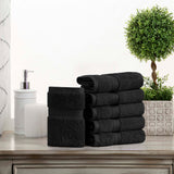 Superior Madison Egyptian Cotton Plush Face Towel Washcloth Set of 6