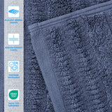 Viscose Cotton Blend Ribbed Bath Towel Set of 2