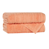 Viscose Cotton Blend Ribbed Bath Towel Set of 2