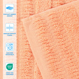 Viscose Cotton Blend Ribbed Bath Towel Set of 2