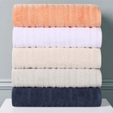 Viscose Cotton Blend Ribbed Bath Towel Set of 2