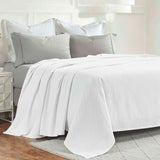 Milan Cotton Textured Jacquard Striped Lightweight Woven Blanket
