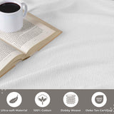 Milan Cotton Textured Jacquard Striped Lightweight Woven Blanket