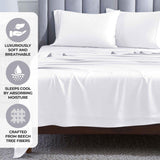 Modal From Beechwood 400 Thread Count Cooling Solid Bed Sheet Set