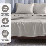 Modal From Beechwood 400 Thread Count Cooling Solid Bed Sheet Set