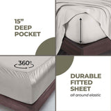 Modal From Beechwood 400 Thread Count Cooling Solid Bed Sheet Set