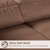 Monochrome Basketweave Plush Microfiber Down Alternative Comforter