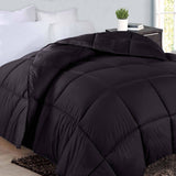 Monochrome Basketweave Plush Microfiber Down Alternative Comforter