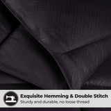 Monochrome Basketweave Plush Microfiber Down Alternative Comforter