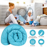 Monochrome Basketweave Plush Microfiber Down Alternative Comforter