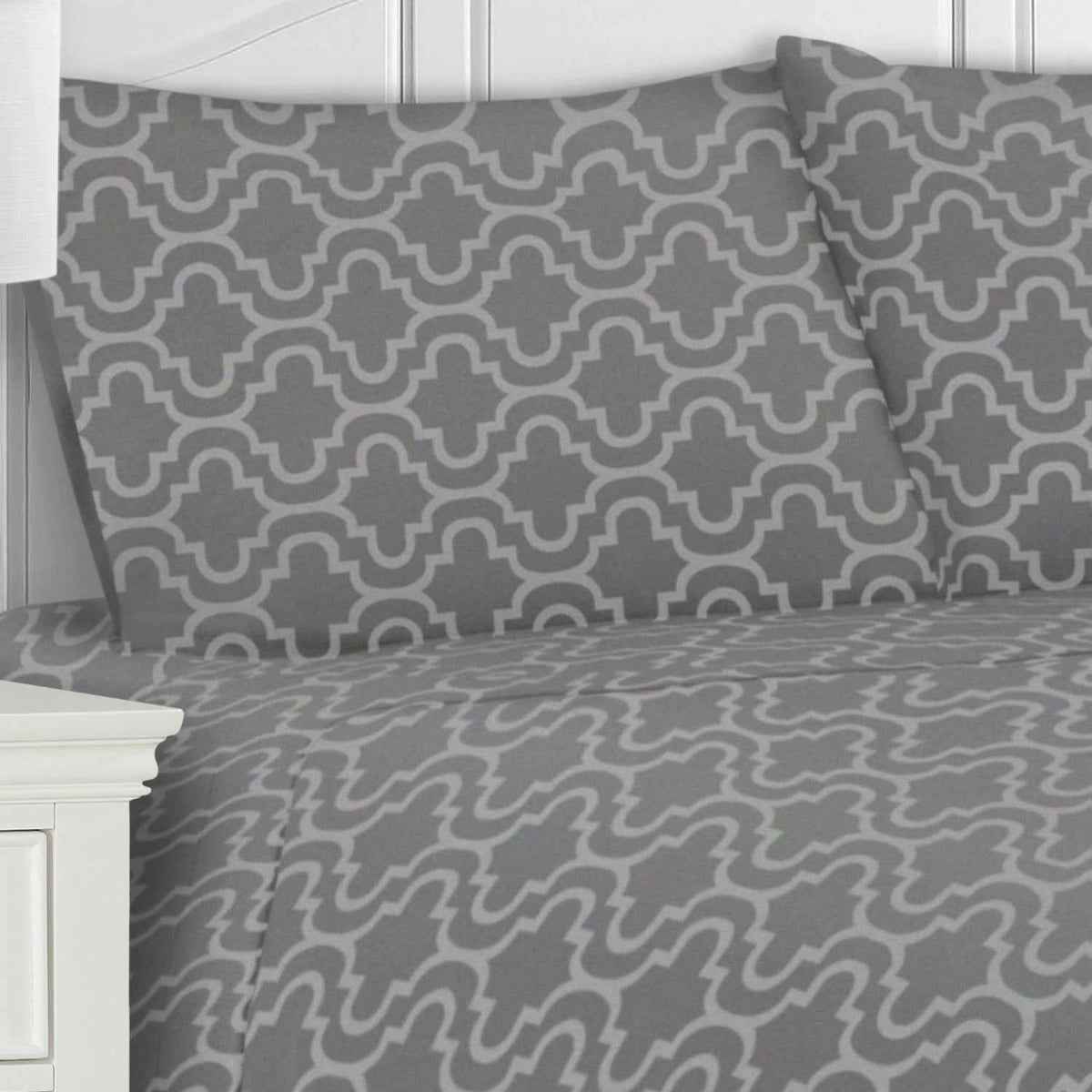 Moroccan Trellis Cotton Flannel 2 Piece Pillowcase Set