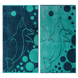 Mystic Dolphin Cotton Oversized 2 Piece Beach Towel Set