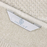 Cotton Blend Checkered and Rib Bath Towel Set of 2