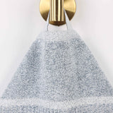 Cotton Blend Checkered and Rib Bath Towel Set of 2