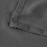 Nobel Cotton Textured Jacquard Chevron Lightweight Woven Blanket