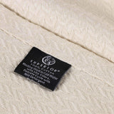 Nobel Cotton Textured Jacquard Chevron Lightweight Woven Blanket