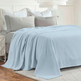 Nobel Cotton Textured Jacquard Chevron Lightweight Woven Blanket