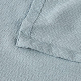 Nobel Cotton Textured Jacquard Chevron Lightweight Woven Blanket