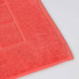 Nora Cotton Solid Absorbent Thick Checkered Washable Bath Mat Set of 2