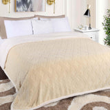 Nuuk Jacquard Lattice Fleece Plush Fluffy Sherpa Reversible Blanket
